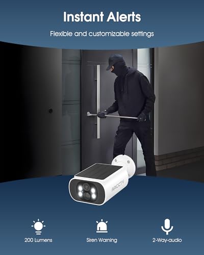 ARCCTV Solar Security Camera Outdoor Wireless, 4MP Battery Powered Home Surveillance Camera with Embedded Solar Panel, PIR Motion Sensor, 2.4G/5G Dual Band WiFi - Image 5