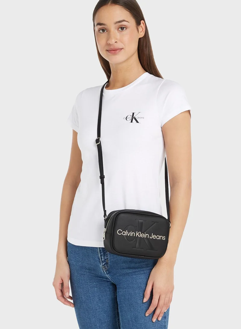 Calvin Klein Jeans Monogram Detailed Crossbody