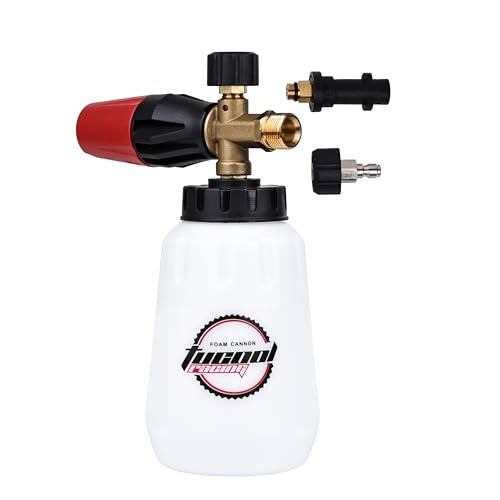 Tucool Racing Adjustable Foam Cannon 1/4 inch Quick Connector, Snow Foam Cannon for Karcher K2/K3/K4/K5/K6/K7, Car Wash Foam Sprayer for Karcher K1700 K1800 K1900 (White) - Image 1