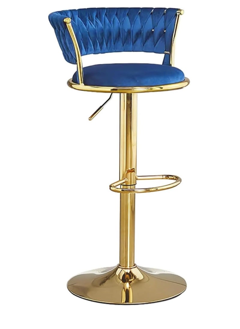 DubaiGallery - Bar Stools 360° Swivel Chair with Backrest, Modern Adjustable Counter Height Barstools, Premium Velvet Upholstered Bar Stool for Kitchen Pub, Café, Counter, Bar, Restaurant - Image 1