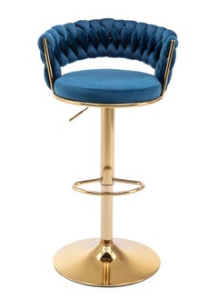 DubaiGallery Bar Stools 360° Swivel Chair with Backrest, Modern Adjustable Counter Height Barstools, Premium Velvet Upholstered Bar Stool for Kitchen Pub, Café, Counter, Bar, Restaurant  - Image 3