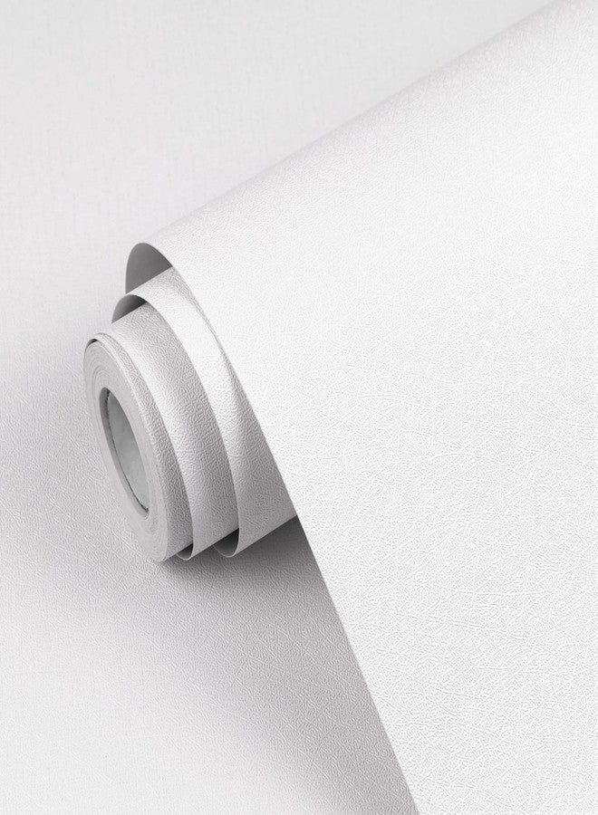 Qianglive White Contact Paper Solid White Peel and Stick Wallpaper 17.3"x120" Matte Self Adhesive Waterproof Vinyl Roll for Bathroom Kitchen Backsplash Cabinets Shelf Liners Drawers - Image 1