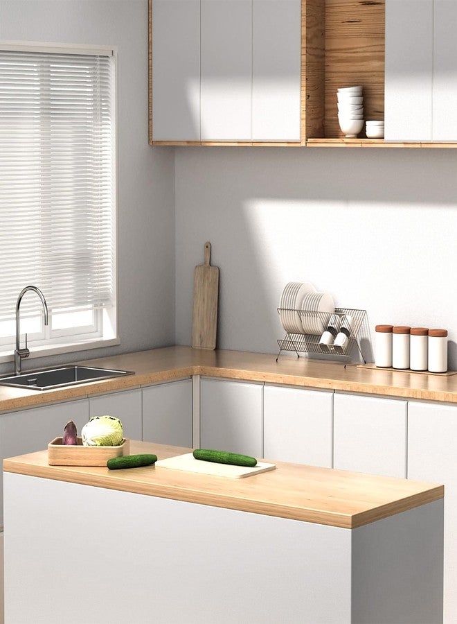 Qianglive White Contact Paper Solid White Peel and Stick Wallpaper 17.3"x120" Matte Self Adhesive Waterproof Vinyl Roll for Bathroom Kitchen Backsplash Cabinets Shelf Liners Drawers - Image 2