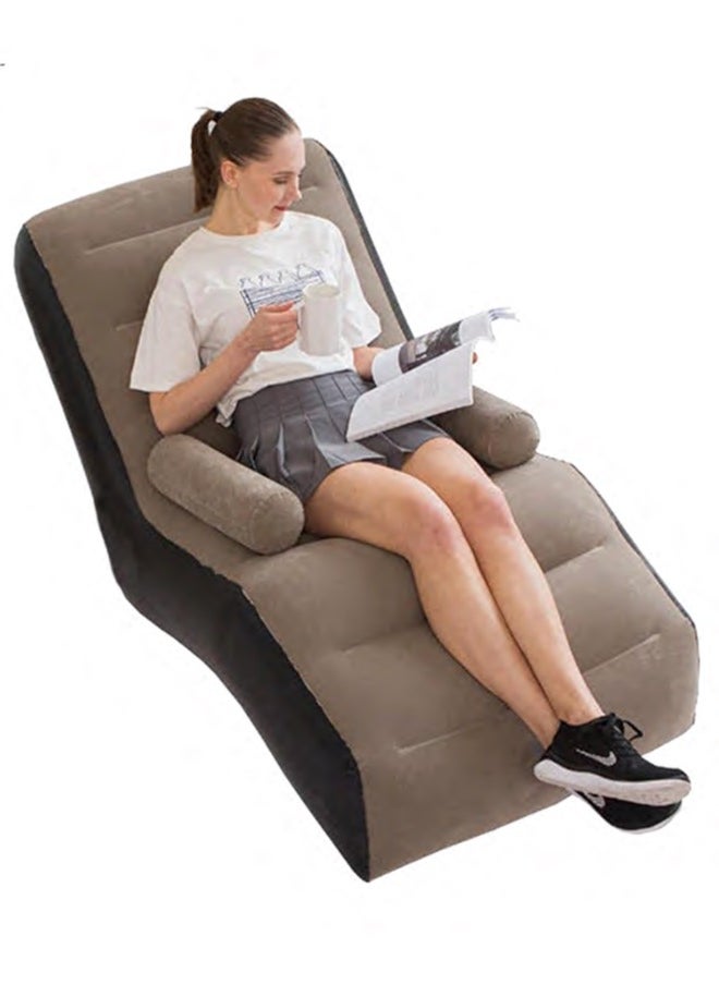 Generic - Inflatable Sofa Couch, Foldable Indoor Sofa Lounge Chair Sleeper Inflatable Lounger Air Sofa Chair Deck Chair for Bedroom Living Room Camping - Image 1