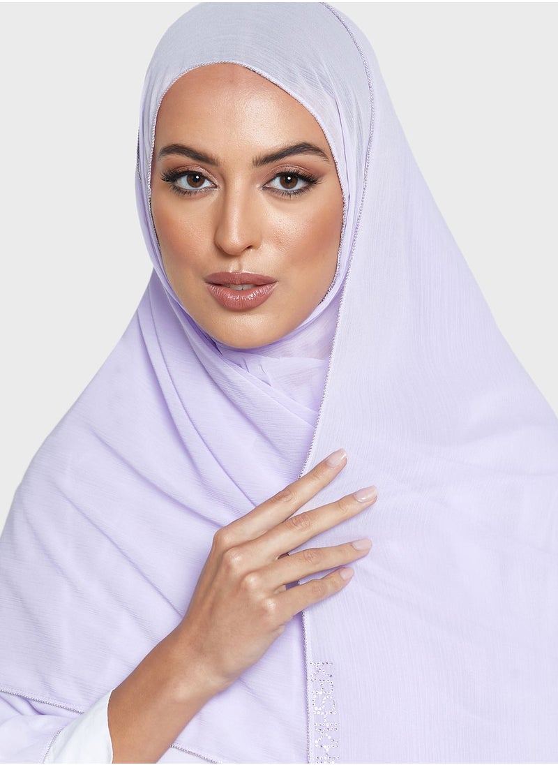 KASHKHA - Jersey Hijab With Stone Work - Image 1