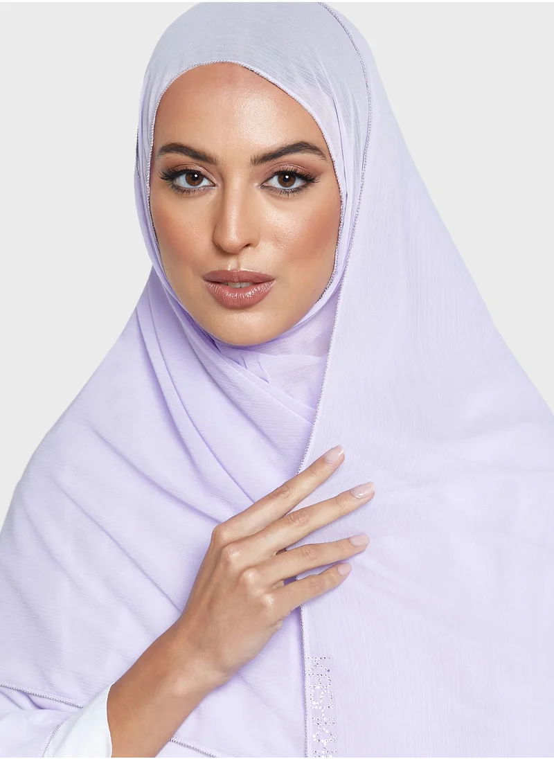 KASHKHA Jersey Hijab With Stone Work