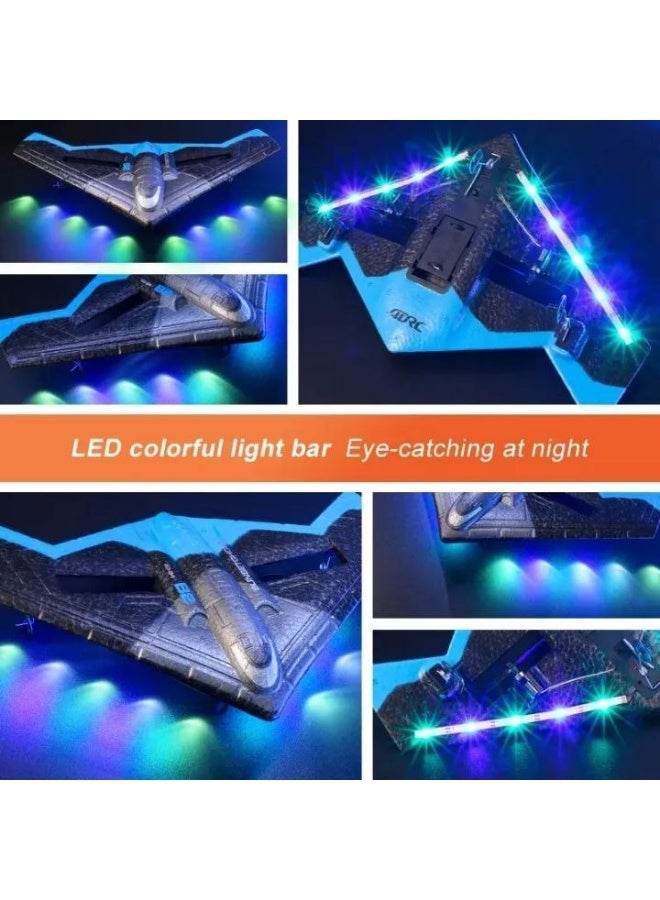 B-2 Spirit Stealth Bomber Remote Control Airplane, 2.4GHz 2-Channel Foam Drone, Ready-to-Fly Airplane Toy for Kids and Adults, Black - Image 4