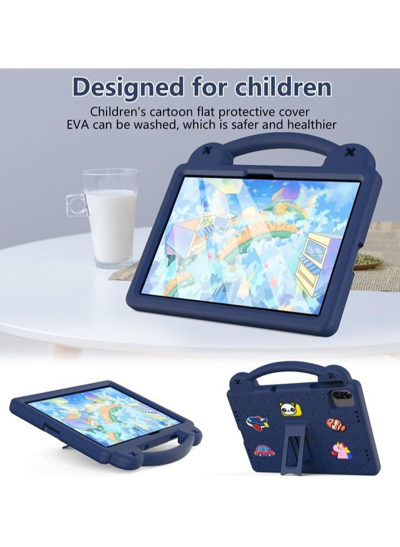 VKL - Kids Case Compatible with Honor Pad X8a 11-inch 2024 Anti-Fall Shockproof Stand Hand-Held EVA Protective Cover for Honor Pad X8a (Navy) - Image 1