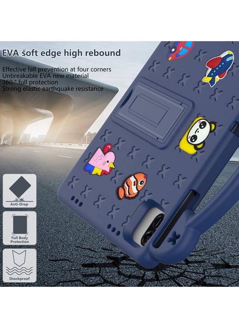 VKL - Kids Case Compatible with Honor Pad X8a 11-inch 2024 Anti-Fall Shockproof Stand Hand-Held EVA Protective Cover for Honor Pad X8a (Navy) - Image 1