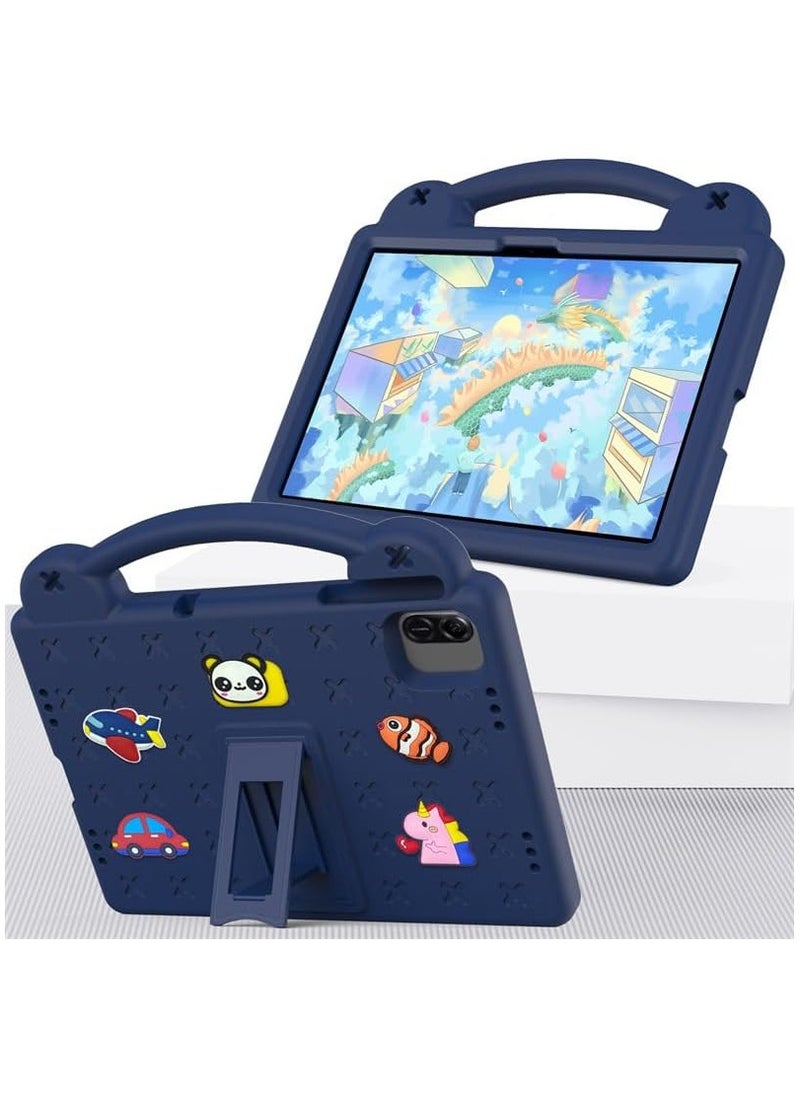 VKL - Kids Case Compatible with Honor Pad X8a 11-inch 2024 Anti-Fall Shockproof Stand Hand-Held EVA Protective Cover for Honor Pad X8a (Navy) - Image 1