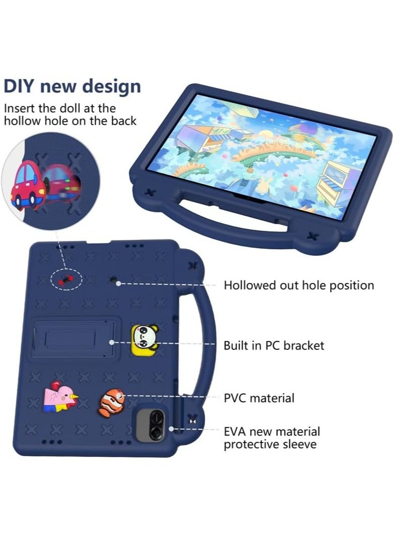 VKL - Kids Case Compatible with Honor Pad X8a 11-inch 2024 Anti-Fall Shockproof Stand Hand-Held EVA Protective Cover for Honor Pad X8a (Navy) - Image 1