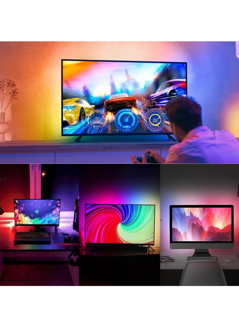 RATSAW - Monitor Led Backlight 27 Inch Led Strip Lights Sync with Screen Color or Music RGB Computer Light Bar Behind Monitor Supports Pc or Mac USB Powered - Image 1