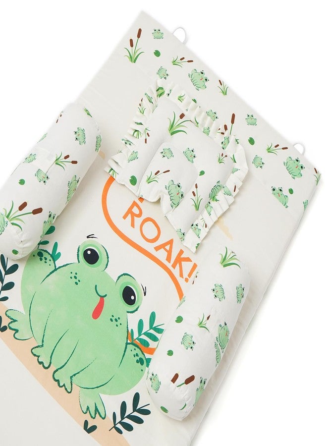 TIDY SLEEP Cotton Bedding Set for 0 to 12 Months (Frog) - Image 1