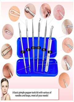 Cbiumpro Blackhead Remover Pimple Popper Tool Kit, 6 Pack Professional Comedones Extractor Acne Removal Kit For Blemishs, Whitehead Popping, Zit Removing For Nose Face - With Organized Case  - Image 5