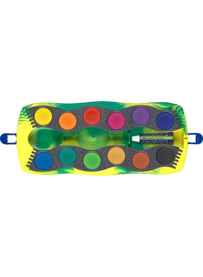 FABER-CASTELL Connector Paint Box 12 Colours Set - Dinosor Design - Image 3
