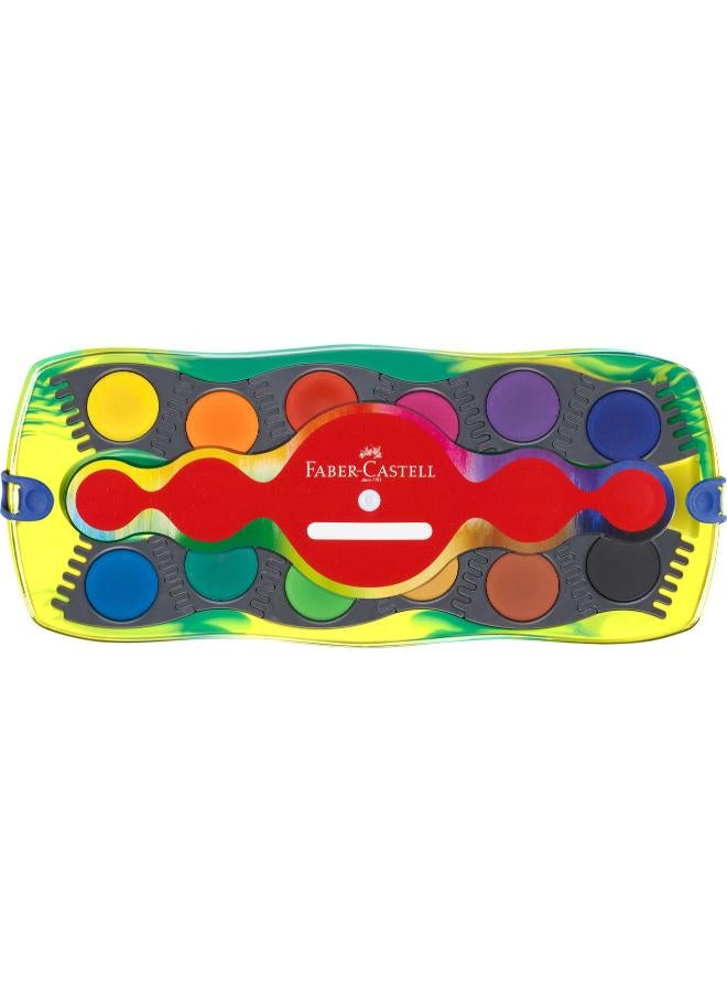 FABER-CASTELL Connector Paint Box 12 Colours Set - Dinosor Design - Image 2