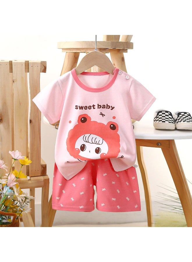Stylish Baby Clothing: Pure Cotton Short Sleeve Set - Essential Kids Wear