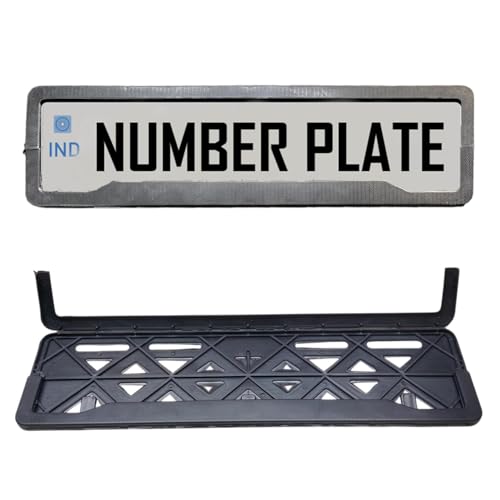 Aksmit High Security Registration Car Number Plate Frame | HSRP Car Number Plate Cover (Front & Rear) | IND Number Plate Frame | Standard Size (51 x 14 cm) for Universal License Plate Covers - Image 5