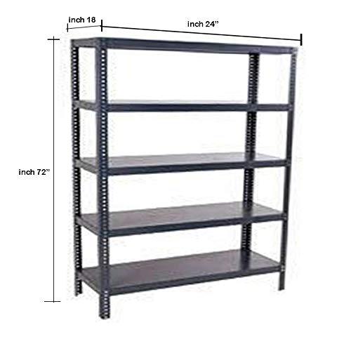 s k grill art s k grill art Metal Industrial Rack Grey 18 X 24 X 72 inch  - Image 2
