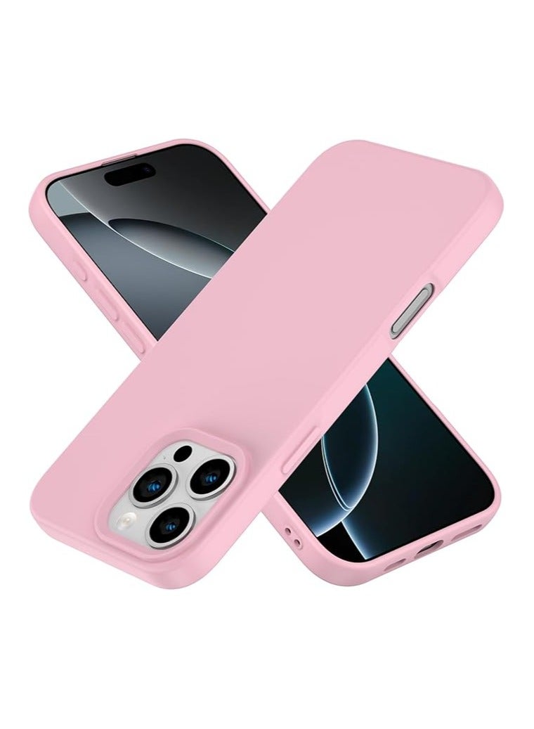 ACLIX Silicone Case Compatible with iPhone 16 Pro, Slim Liquid Silicone Phone Case with 3-Layer Soft Rubber Shockproof Bumper with TPU Lining (Pink) - Image 1