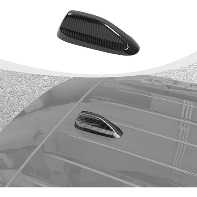 rayihni Shark Fin Antenna Base Cover Trim Compatible with Dodge Durango 2014-2024 & RAM 2018-2024 & for Jeep Grand Cherokee 2021-2024, Carbon Fiber - Image 1