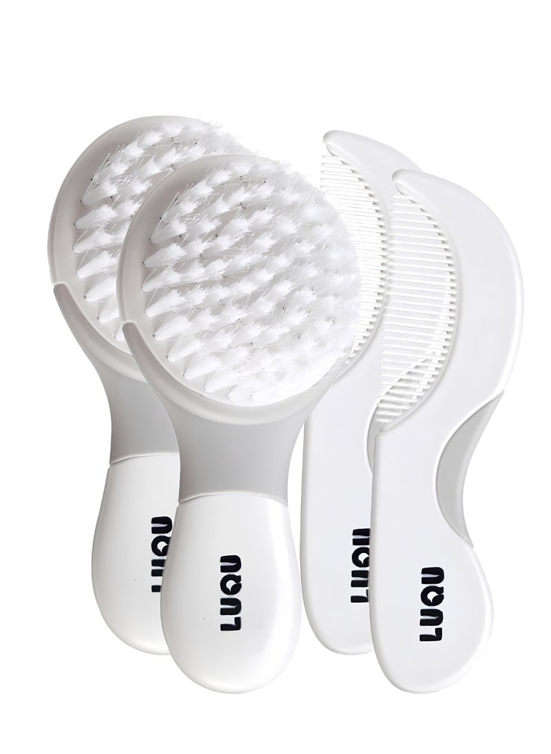 LuQu Comb and Brush Set-Grey-Pack of 2  - Image 1