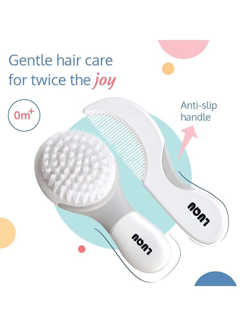 LuQu Comb and Brush Set-Grey-Pack of 2  - Image 5
