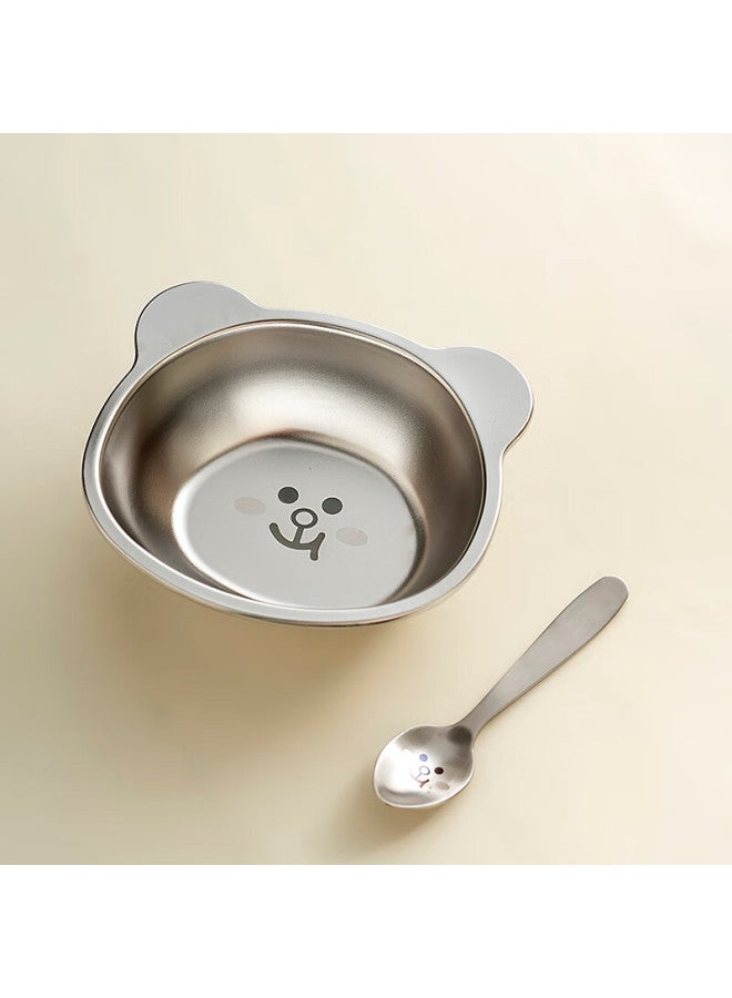 Onlycook 304 Stainless Steel Baby Food Bowl Children's Plate Rice Bowl Cartoon Small Bowl Baby Tableware Plate - Little Pig - Image 5