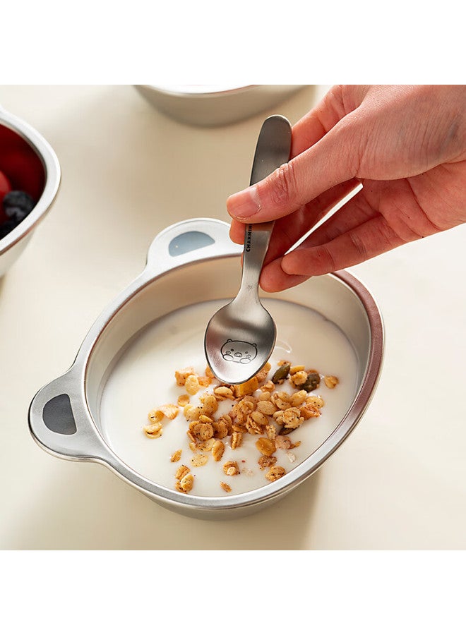 Onlycook 304 Stainless Steel Baby Food Bowl Children's Plate Rice Bowl Cartoon Small Bowl Baby Tableware Plate - Little Pig - Image 2