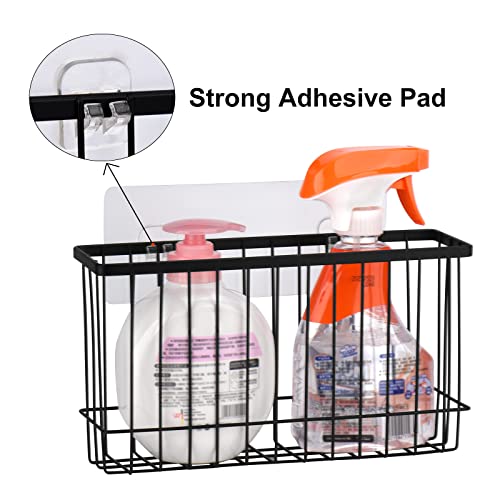 TopLife منظم رف لصق باب الحائط من توبلايف للمطبخ، بدون حفر، أسود - Image 3