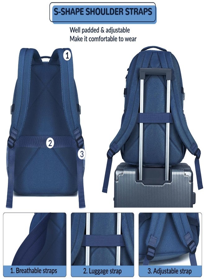 Lohol Water Resistant Daypack with Mulitiple Pockets for Travel Outdoor College, 15.6 inch Laptop Backpack for Men and Women, Navy Blue, Large, Daypack Backpacks - Image 5