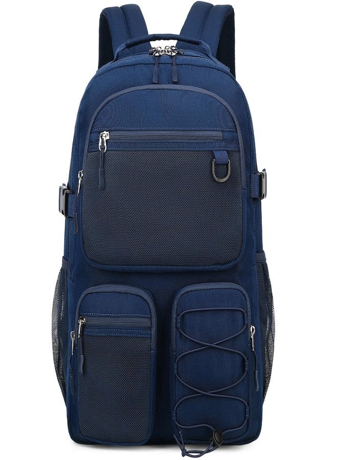 Lohol Water Resistant Daypack with Mulitiple Pockets for Travel Outdoor College, 15.6 inch Laptop Backpack for Men and Women, Navy Blue, Large, Daypack Backpacks - Image 1