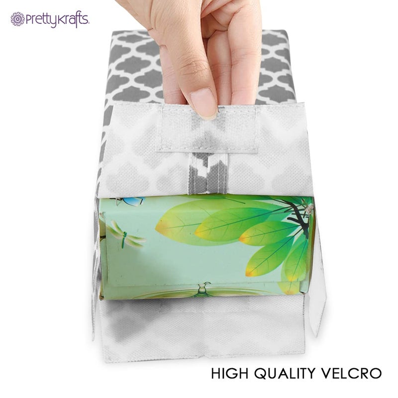 PrettyKrafts Tissue Paper Box Cover Rectangular Shape Napkin Holder use for car,Home and Office, (Pack of 2), Qtr Grey - Image 4