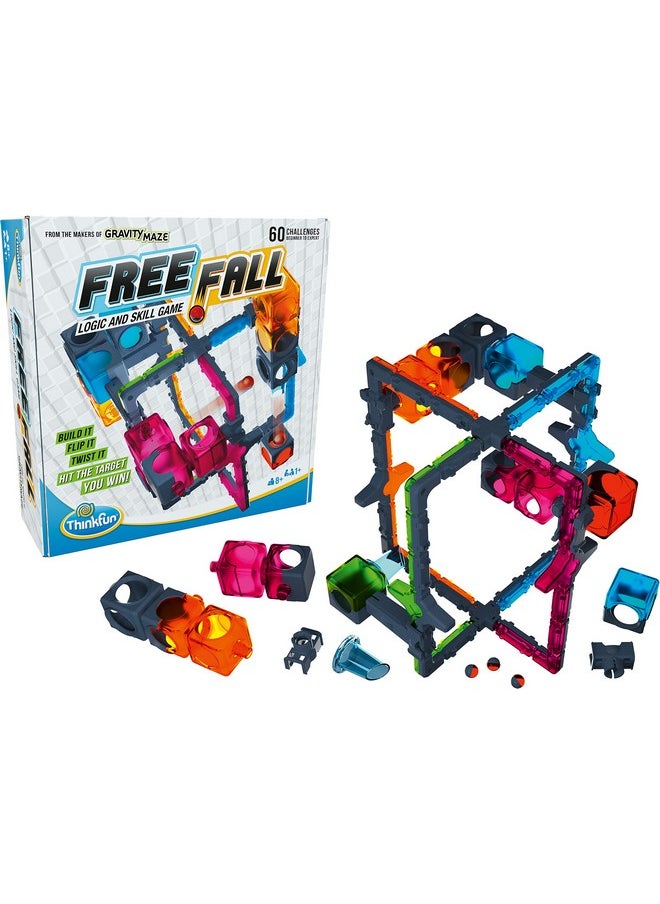 thinkfun ThinkFun Freefall - Logic-Based Marble Maze Game | Skill Enhancing | Fun for Kids, Teens, Adults | Mind-Stimulating Puzzles | Single or Multiplayer  - Image 1