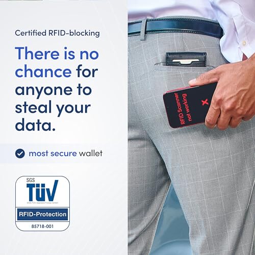 TRAVANDO Mens Wallet with Money Clip AUSTIN RFID Blocking Bifold Credit Card Holder for Men with Gift Box - Image 5