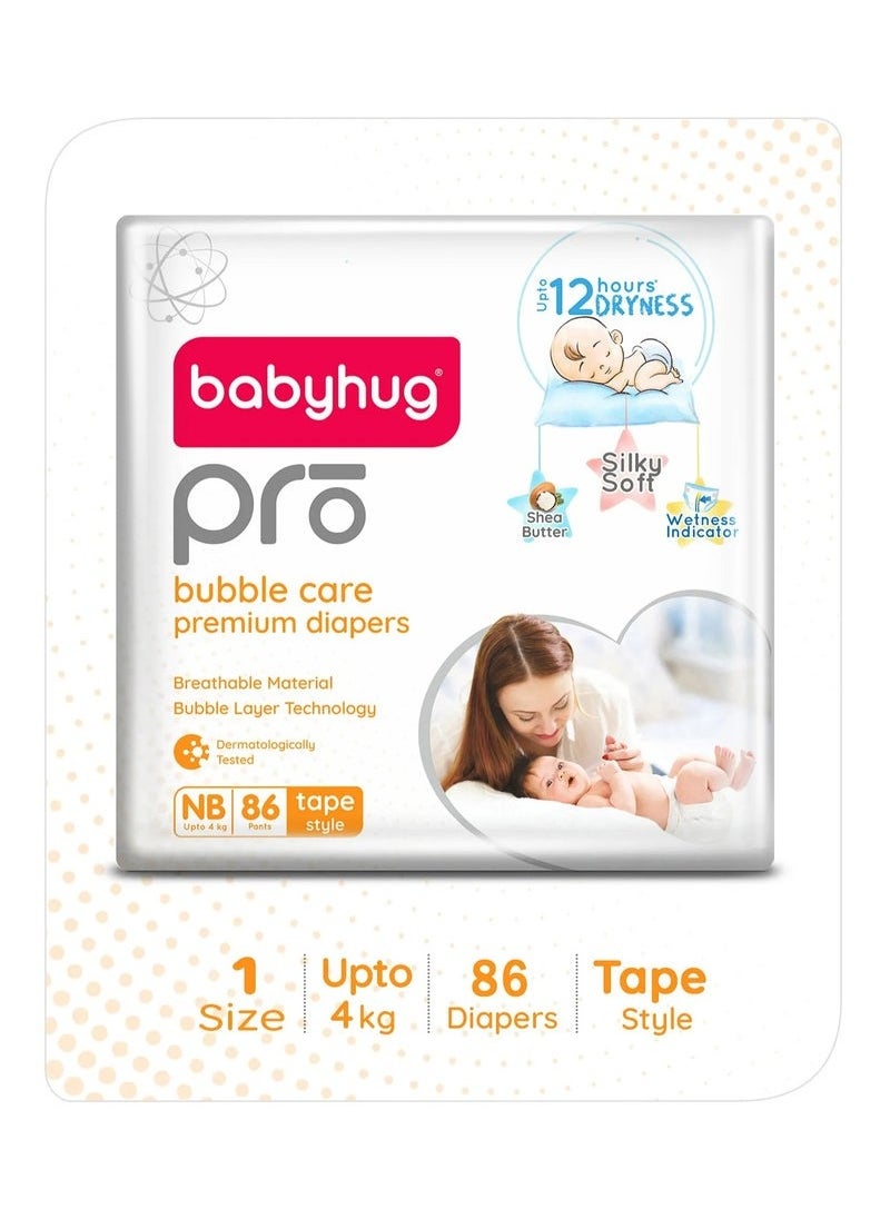 babyhug - Babyhug Bubble Care Premium Diapers NB 86 pcs - Image 1