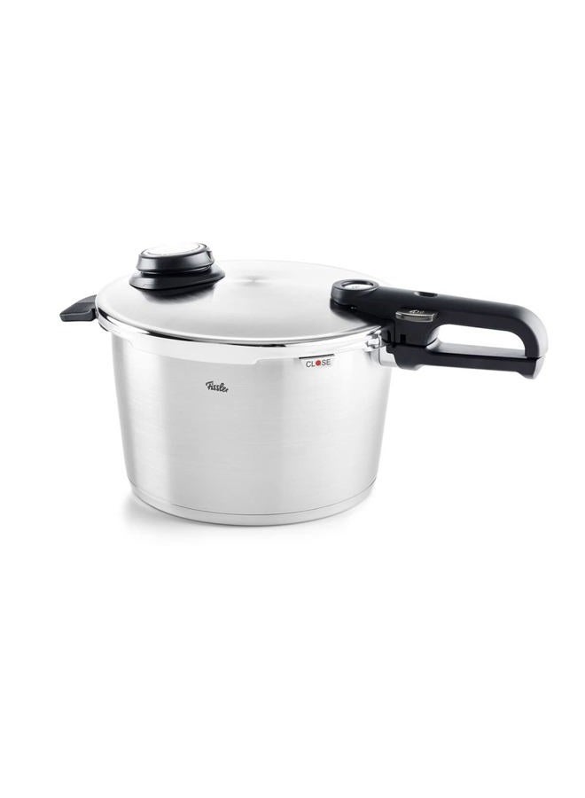 Fissler 8 LitersNone Vitavit Premium Pressure Cooker with Steamer Insert, 8 L Stainless Steel / Silver - Image 1