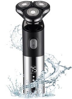 Denx Electric Razor for Men Rechargeable Portable Shaver Rotary with USB Cordless Face Shaver Grooming Kit for Shaving DX1368  - Image 1