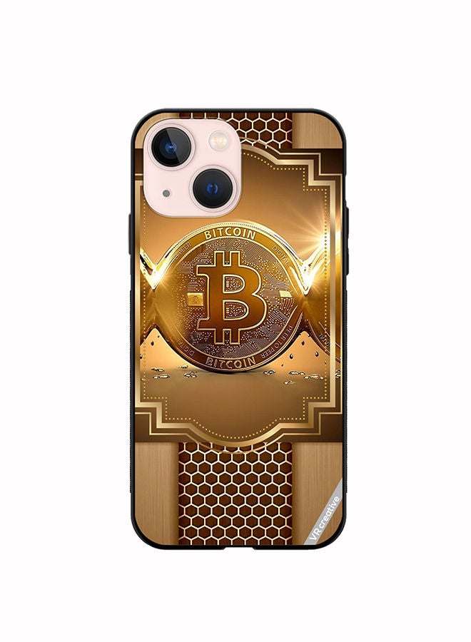 VR CREATIVE Protective Case Cover For Apple iPhone 14 Royal Bitcoin Design Multicolour - Image 1