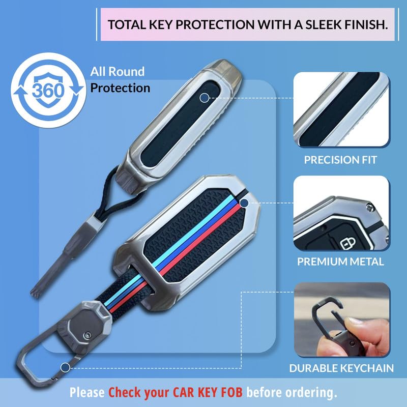 NEODRIFT 'KeyShield' Car Key Cover for Maruti Suzuki XL6 (Shape 2, 02 Buttons) (Durable, Stylish, and 360° Protection) - Image 2