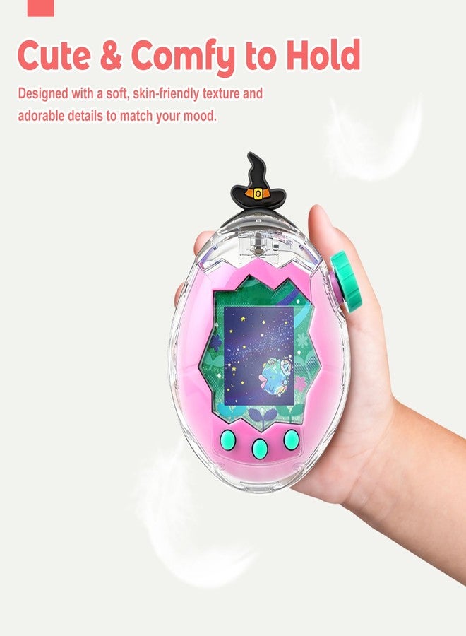 Oshmirian Case for Tamagotchi Paradise - PC Protective Hard Shell with Cute Cartoon Cover & Detachable Halloween Lanyard,Durable Protective Housing for Tamagotchi Paradise Virtual Pet Machine[Wizard Hat] - Image 5