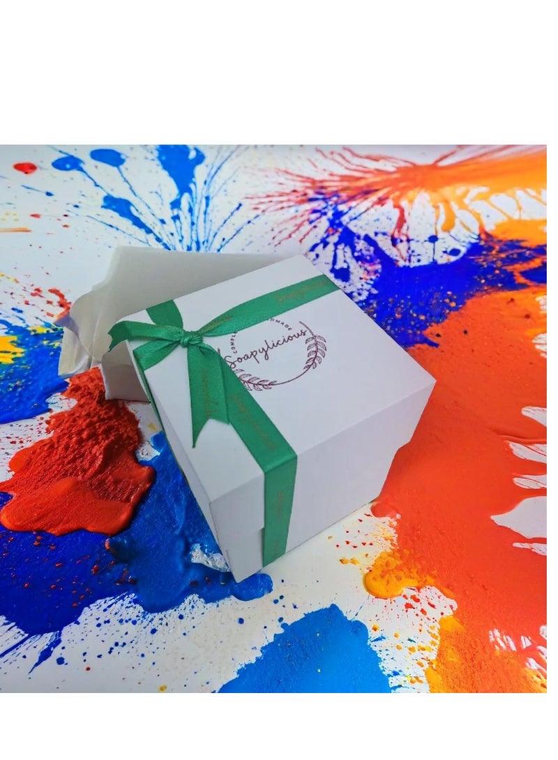 Soapylicious Soy Wax Candle – Mandarin Lime & Basil Aroma, 220g in Premium Gift-Ready Box | Handmade, Natural for Home & Office - Image 4