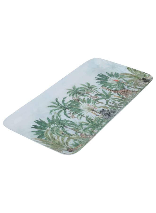 السيف غاليري صحن تقديم حلا بورسلان السيف غاليري، 42×20.5×2 سم، مشجر، مستطيل -  ابيض أخضر - Image 2