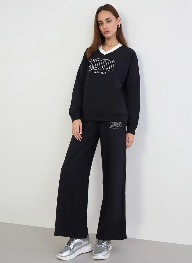 Styli Oversized Regular Length Sweatshirt and Joggers Co-Ords