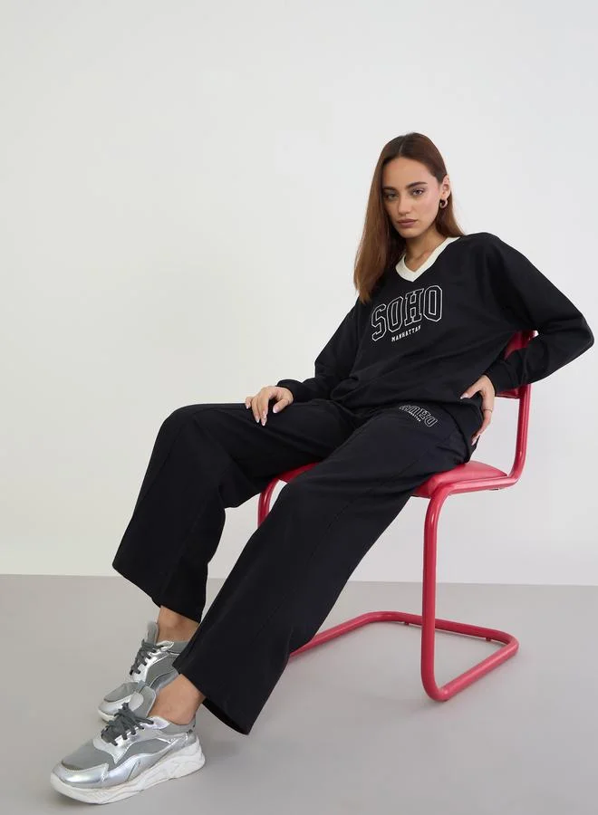 Styli Oversized Regular Length Sweatshirt and Joggers Co-Ords