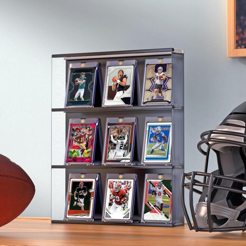 Basthalan 100ct Magnetic Card Holder, 35pt One Touch Card Holder, U-V Protectors Hard Plastic for Trading Cards, Magnet Case, Sports, Game, Football, Baseball - Image 5