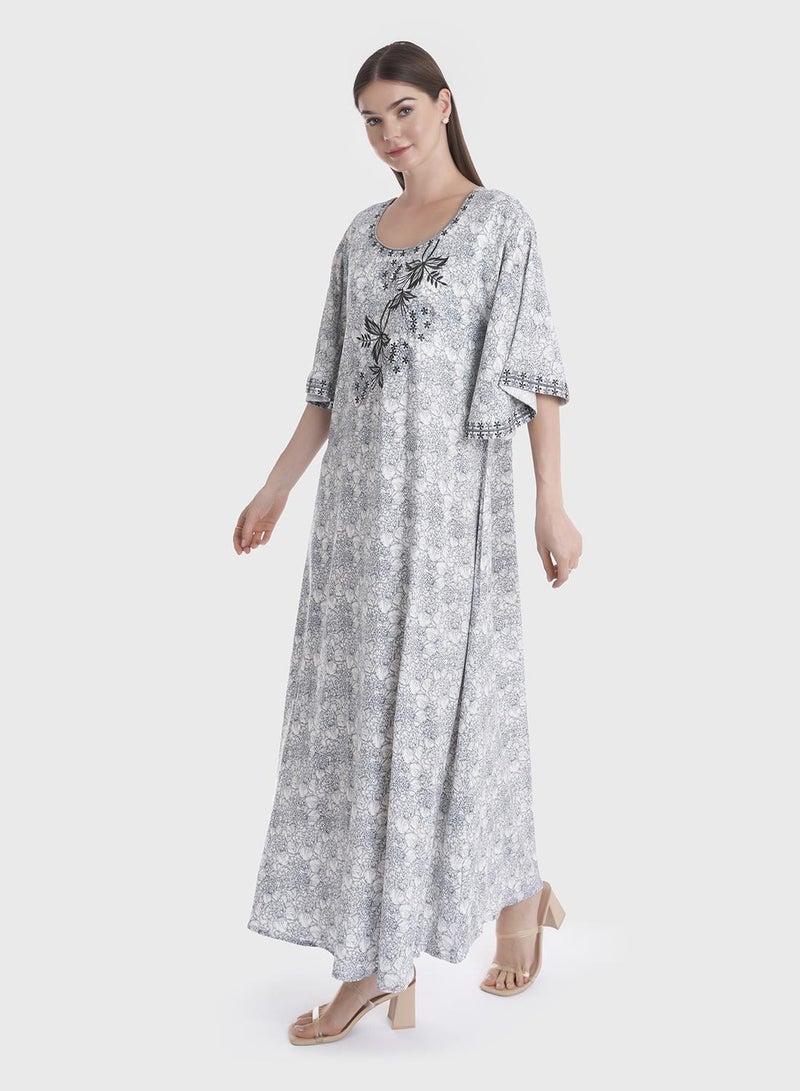 KASHKHA Viscose Printed Jalabiya - Image 5