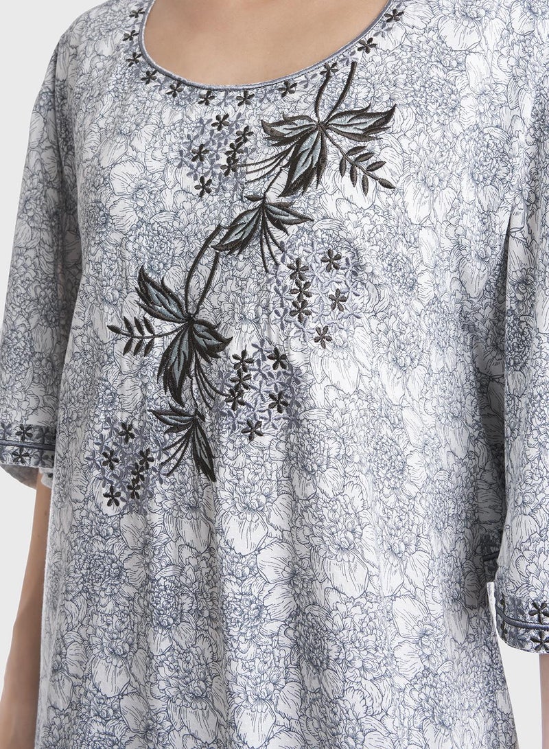 KASHKHA Viscose Printed Jalabiya - Image 4