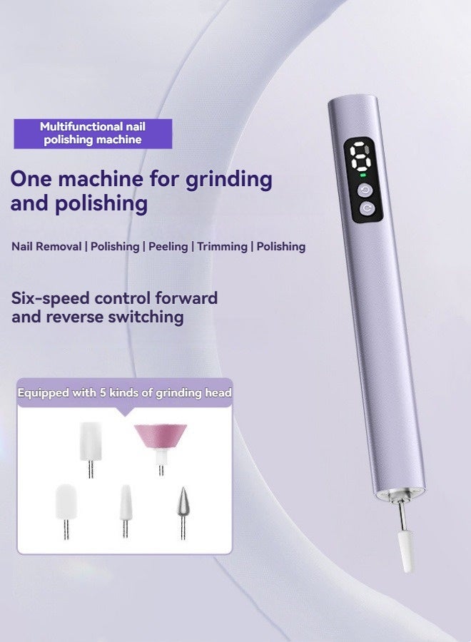 M MIAOYAN Home use multi-replacement head nail polisher portable professional nail polisher nail polish remover electric nail polisher - Image 1