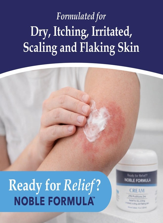 Noble Formula Pyrithione Zinc Cream 0.25% – Moisturizing Cream for Itching, Flaking, Dryness & Redness – Skin Support with Rosehip Oil, Squalane, Sweet Almond Oil & Vitamin E - 4 oz - Image 2